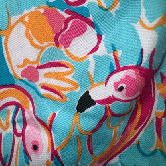 Lilly Pulitzer Wyatt Strapless Dress, Peel and Eat, Flamingos, Size 0 - Picture 4 of 8
